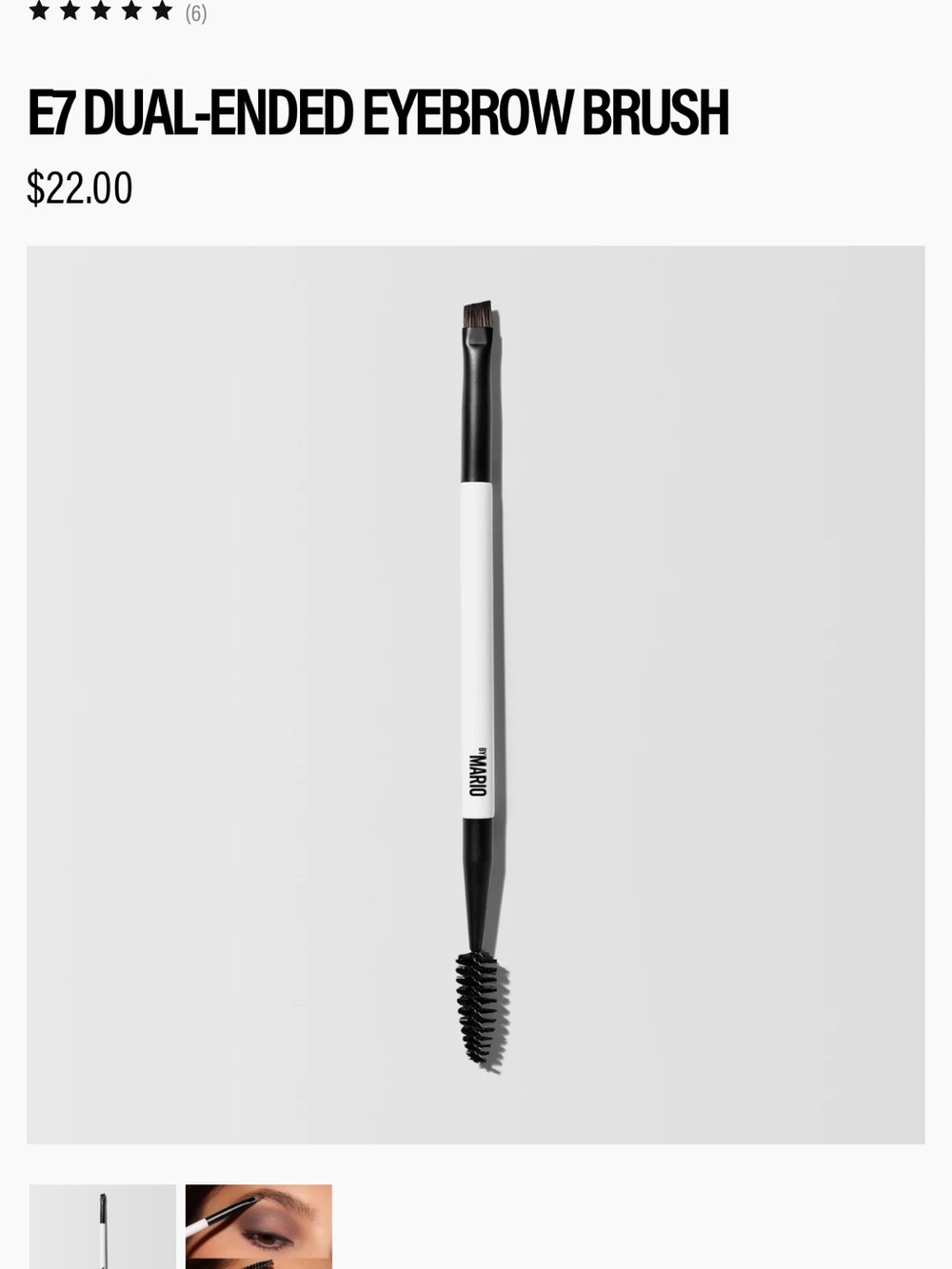 Makeup By Mario E7 DUAL-ENDED EYEBROW BRUSH